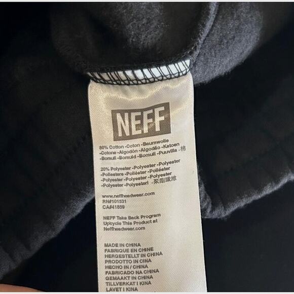 Mens Classic Y2k Neff Weird Times Sweatpants Jogger - Black, Medium NWT - Picture 9 of 11